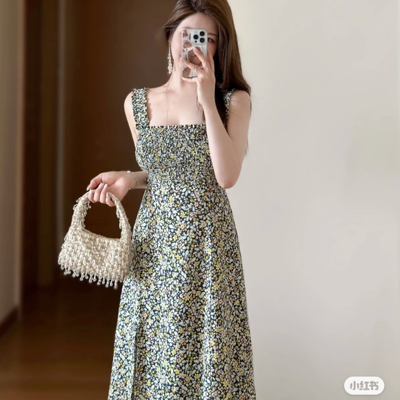 NWT Zara Lien Blend Floral Print Dress - 6962-023 - Picture 3 of 11